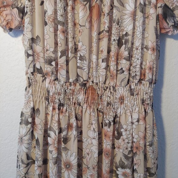 Kate & Lily Floral Smocked Midi Dress | Size 6 - Picture 8 of 9